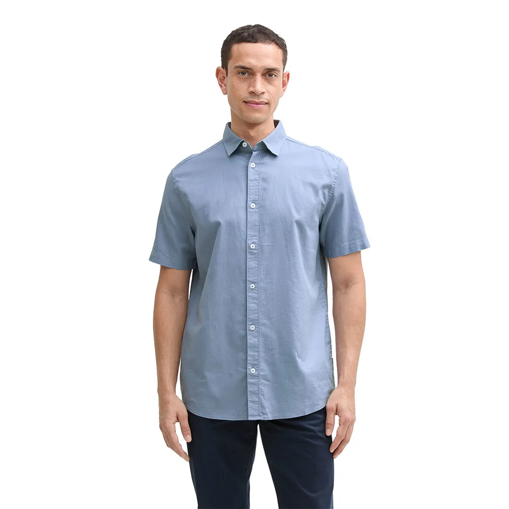 

Рубашка с коротким рукавом Tom Tailor Fitted Structured, синий
