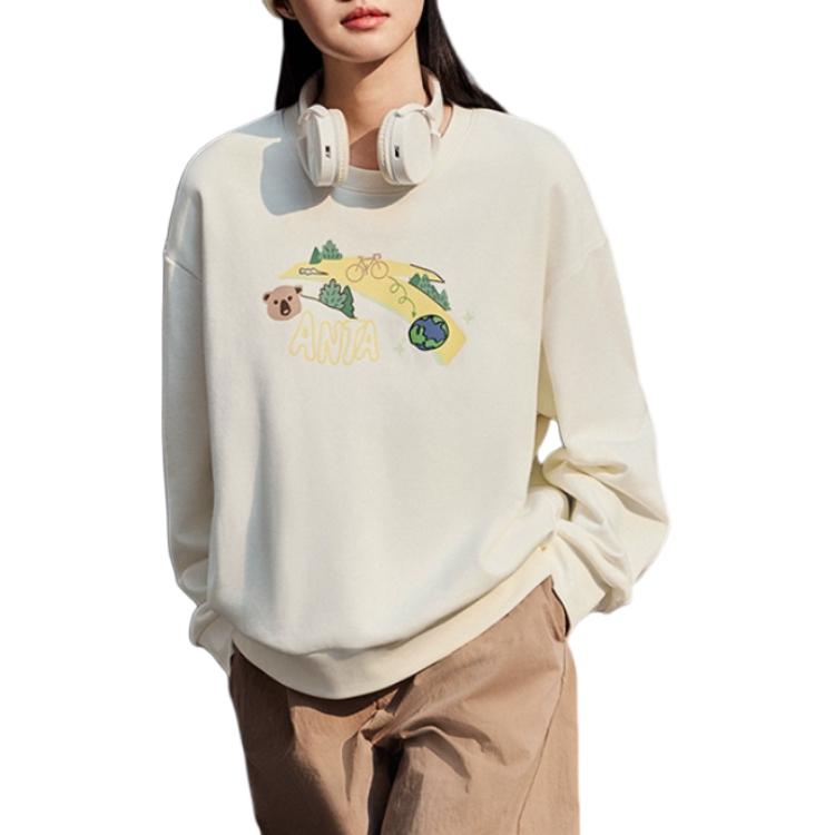 

Свитшот Anta Sports Life Collection женский слоновая кость белый