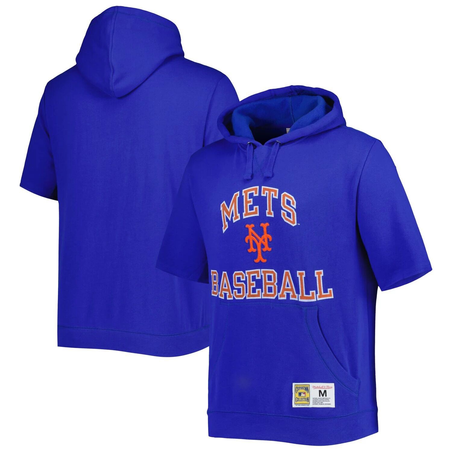

Мужской флисовый пуловер с короткими рукавами Mitchell & Ness Royal New York Mets Cooperstown Collection