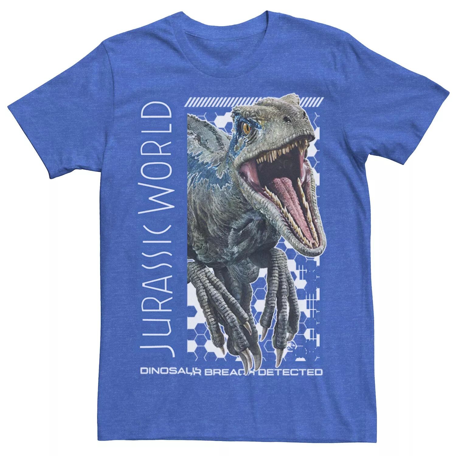 

Мужская синяя футболка Jurassic World Dino Breach Licensed Character, Синий, Мужская синяя футболка Jurassic World Dino Breach Licensed Character