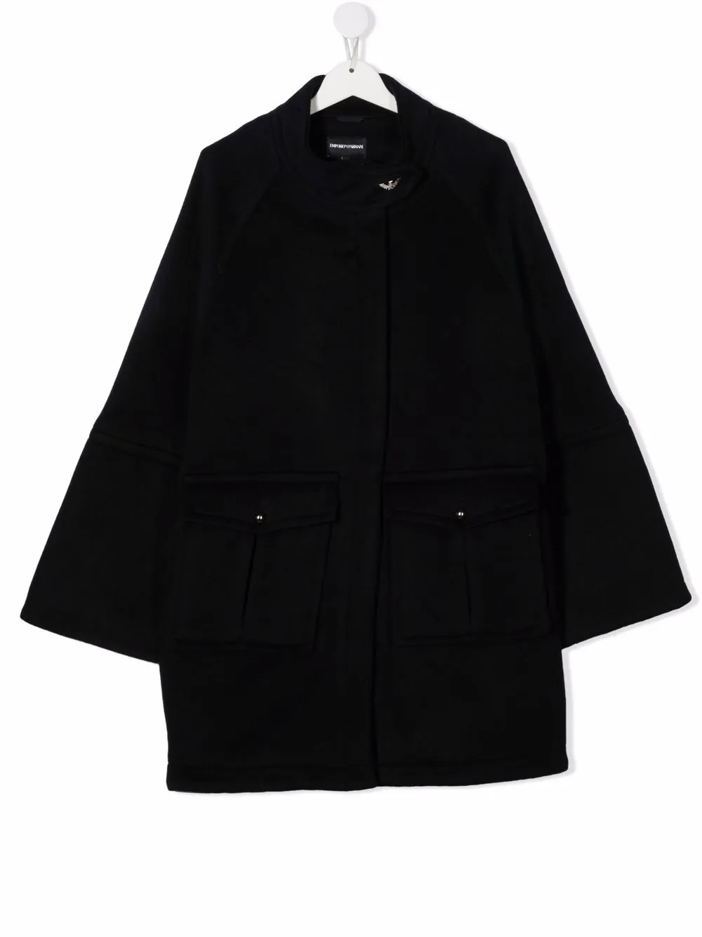 

Однобортное пальто Emporio Armani Kids, синий