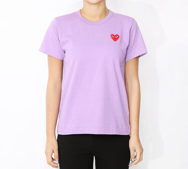 Футболка heart logo tee 'purple pink' Comme Des Garcons Play, фиолетовый — фото 2