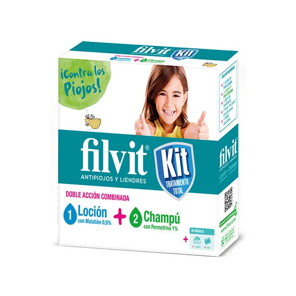 

Лечение против вшей Tratamiento Antipiojos Y Liendres Kit Filvit, 1 UD