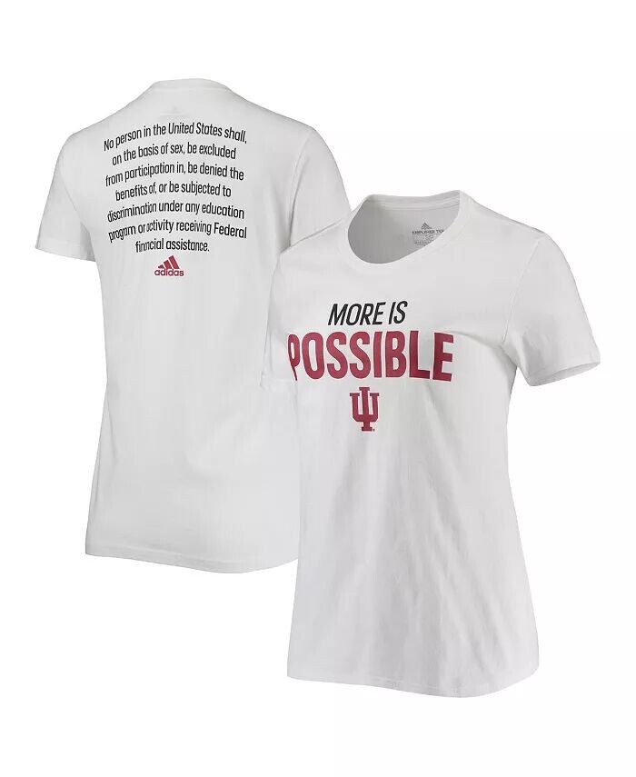 

Женские белые худи Indiana Футболка More Is Doeser Adidas