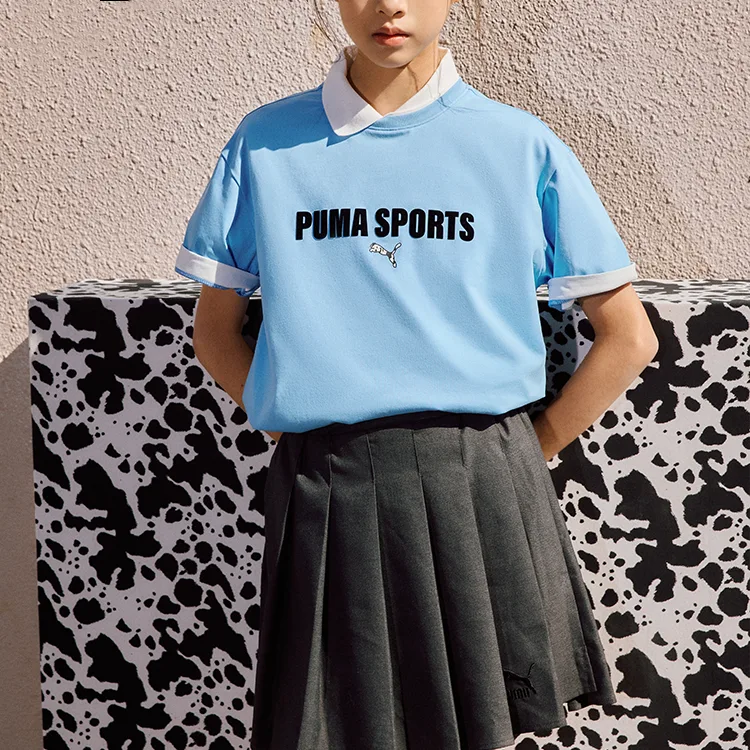 PUMA Детская футболка Quick Dry Lake Blue — фото 4