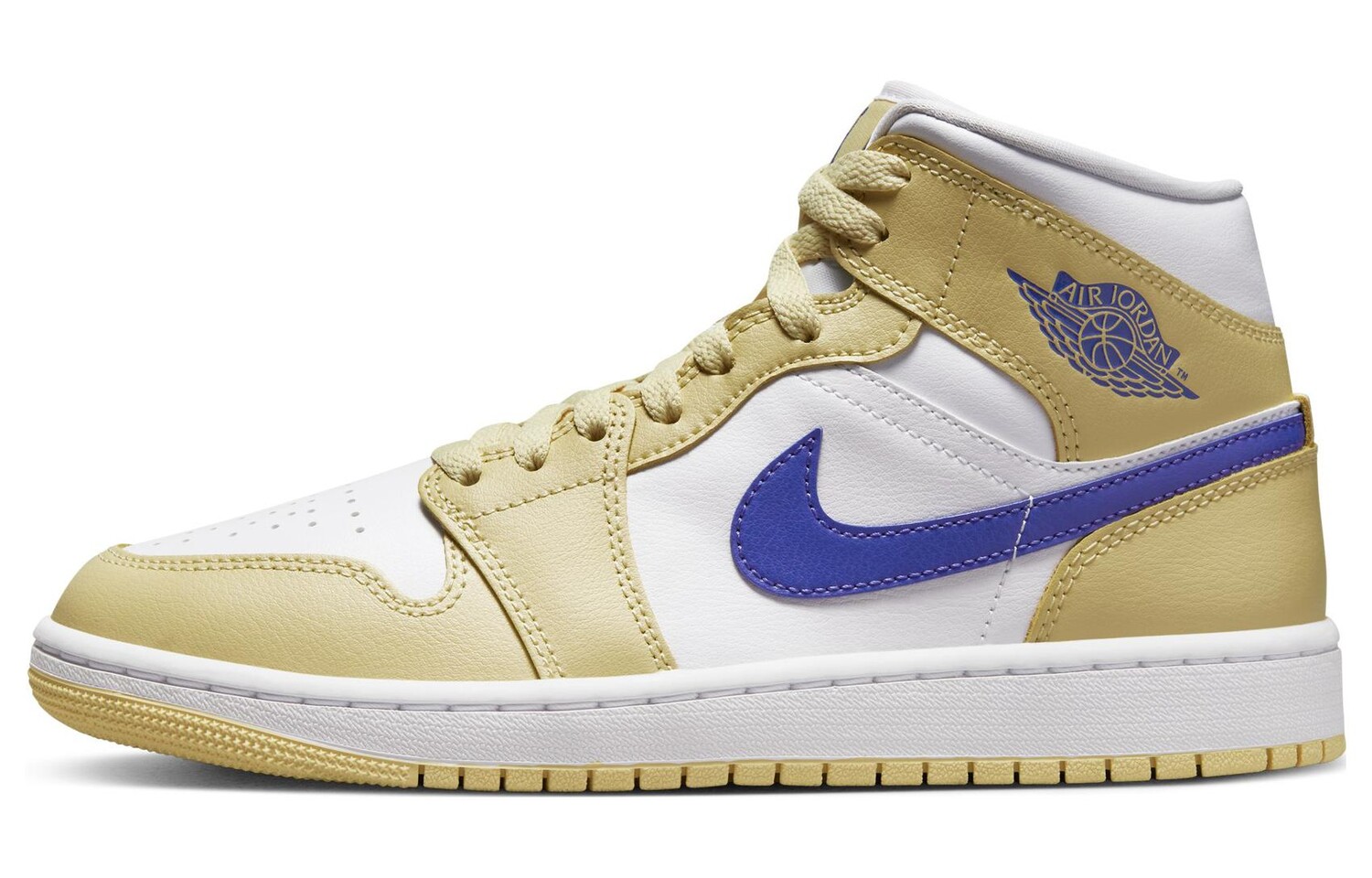 

Кроссовки Nike Air Jordan 1 Mid, светло-желтый/белый