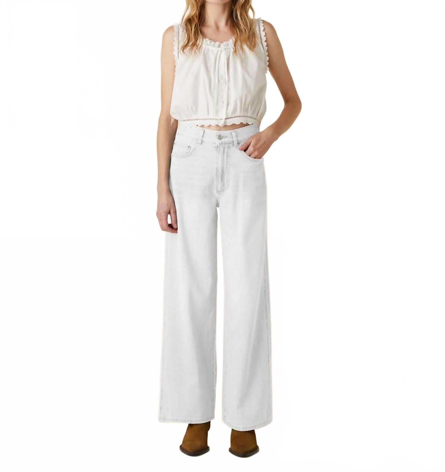 

Женские брюки Juliette Wide Leg белого цвета Le Jean, белый