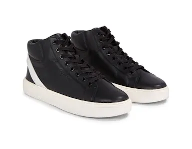 

Ботинки Calvin Klein на шнуровке "HIGH TOP LACE UP ARCHIVE STRIPE", с мягкими манжетами, черно-белый