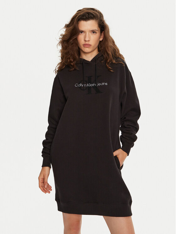 

Трикотажное платье свободного кроя Calvin Klein Jeans, черный