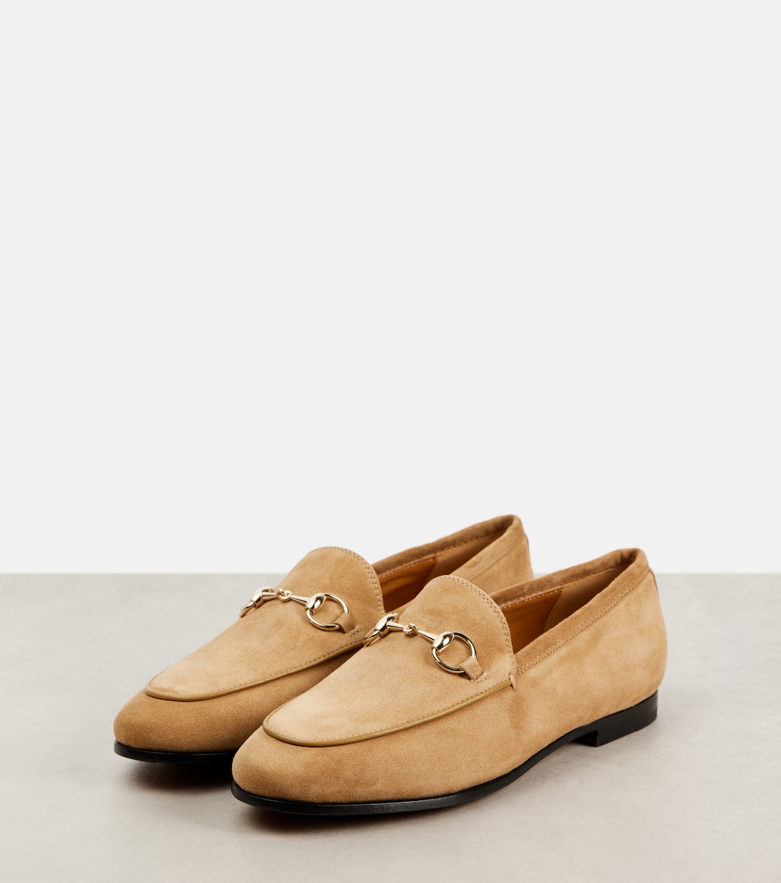 Женские замшевые лоферы Jordaan Gucci, Safari Camel/S.Camel — фото 4