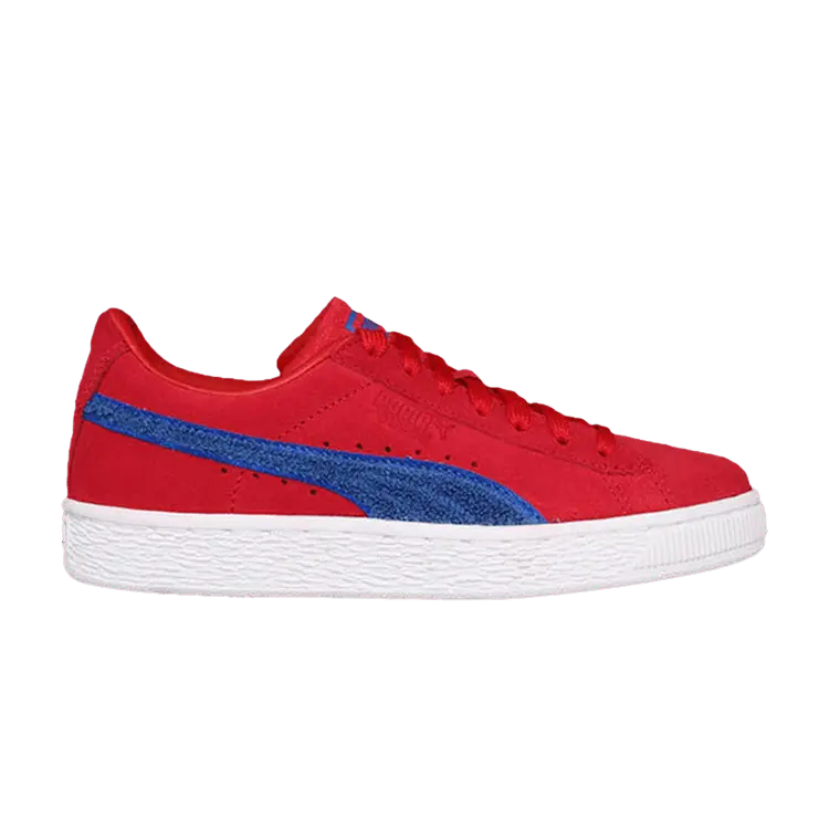 

Кроссовки Puma Suede Classic Jr 'Terry - Toreador Lapis Blue', красный
