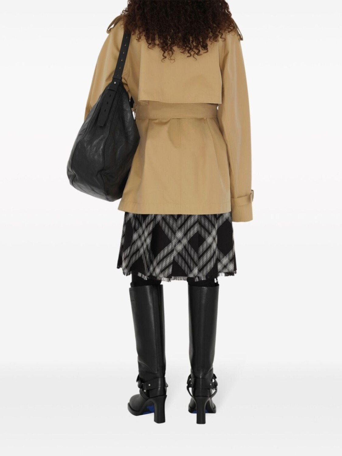 Тренч Burberry с поясом, женский, бежевый — фото 4