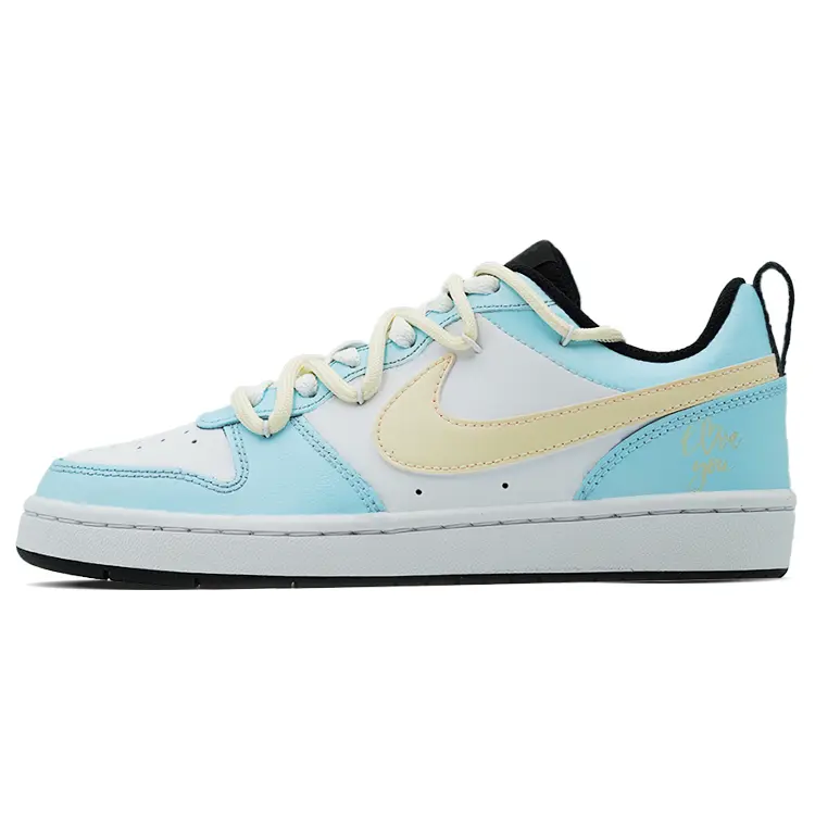 

Кроссовки Nike Court Borough Skateboarding Shoes Women's Low-top Blue/white/beige, цвет Tiffany Blue
