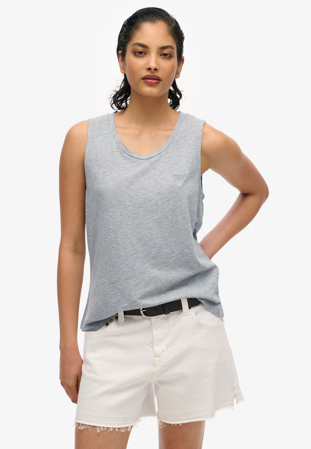 

Топ SCOOP NECK TANK Superdry, серый