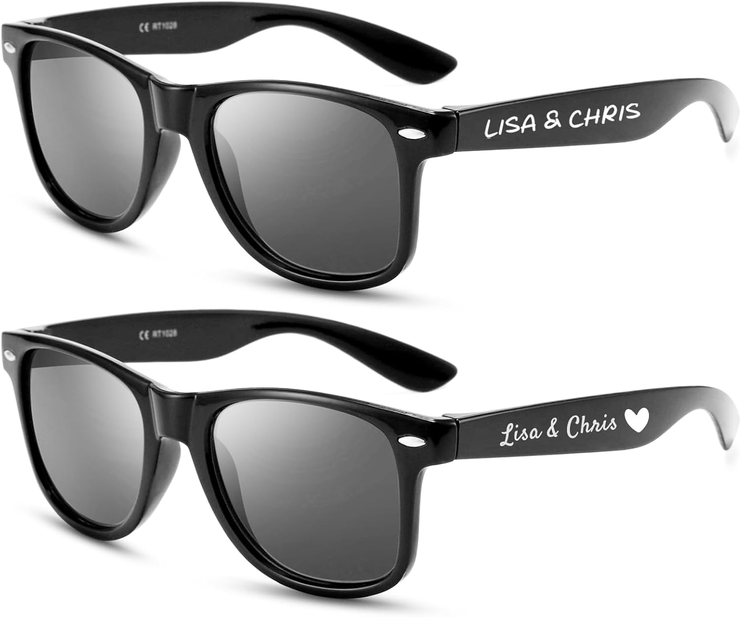 

Персонализированные солнцезащитные очки в качестве свадебных сувениров, оптовые заказы на изготовление очков для девичника, подарков для жениха и невесты. Солнцезащитные очки LYOUF, Black