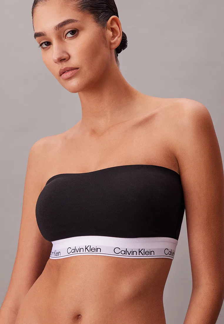 Бюстгальтер бандо, слегка на подкладке, Calvin Klein, черный — фото 3