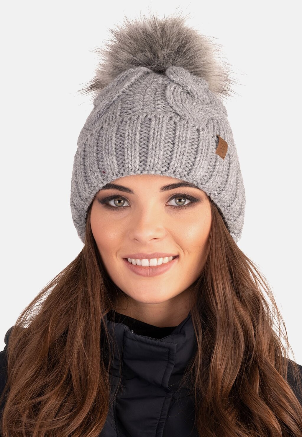 

Шапка-бини Vivisence, цвет light grey