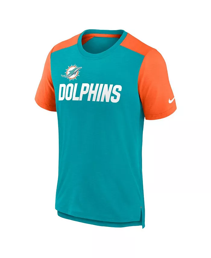 Мужская футболка Miami Dolphins с цветными блоками в оттенках аква и оранжевого Nike — фото 2