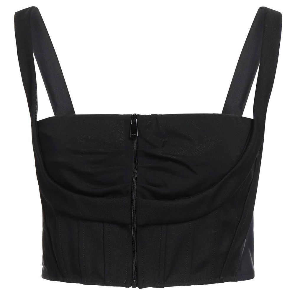 

Черные шерстяные топ и футболка Pinko