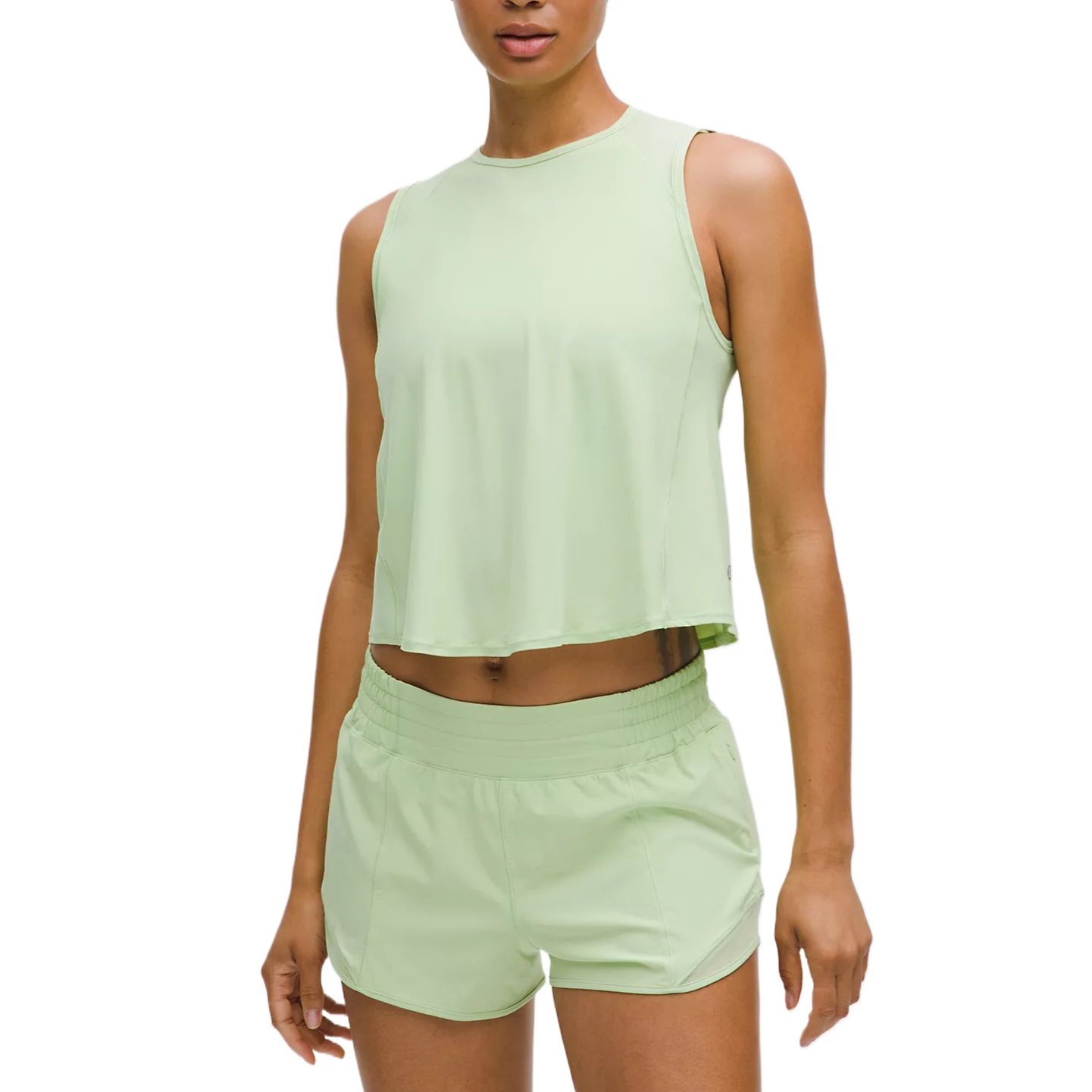 

Женская безрукавная спортивная футболка Others Lululemon, grass зеленый/lemongrass