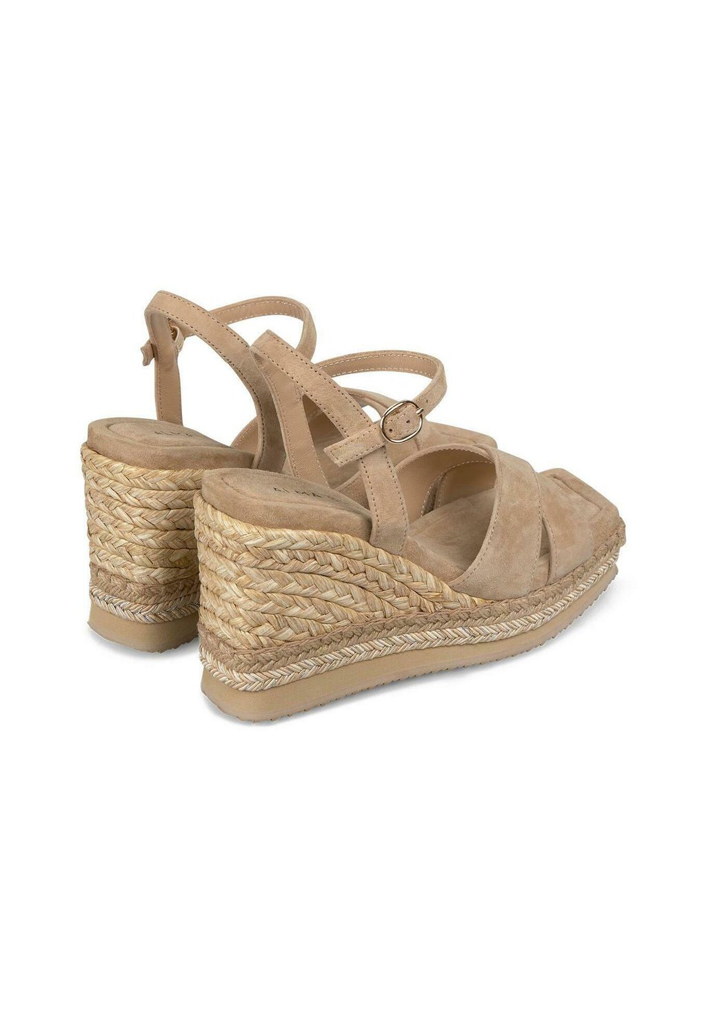 Босоножки на танкетке DE CON CIERRE HEBILLA - High heeled sandals Alma en Pena, светло-коричневый — фото 4