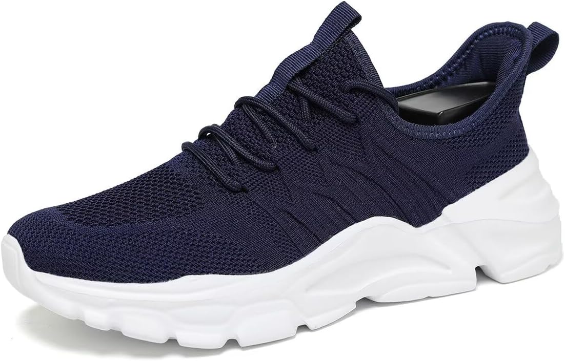 

Мужские кроссовки для бега, нескользящие, дышащие, легкие модные кроссовки, спортивная обувь с противоскользящей подошвой для ходьбы, тренировок и работы Srenket, синий