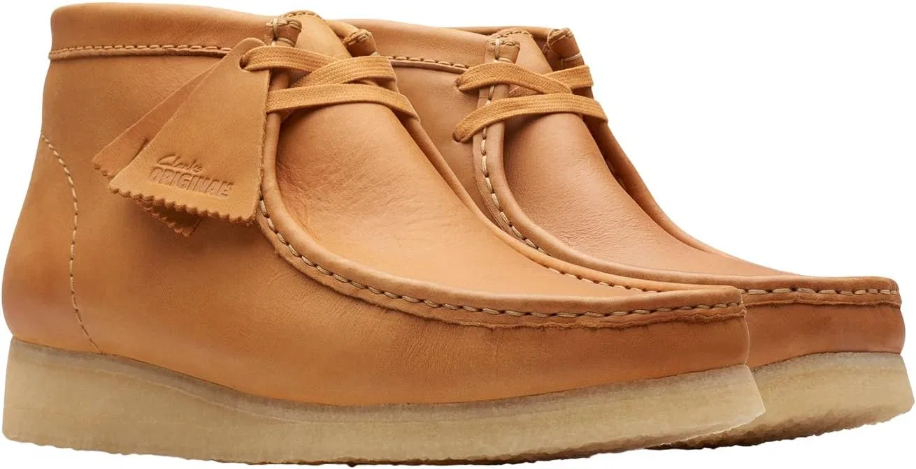 Мужские мокасины Clarks Originals Wallabee, Mid Tan Lea — фото 4