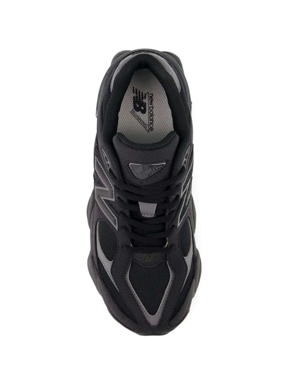 Кроссовки 9060 с кружевными вставками и перемычками New Balance Kids, черный — фото 3