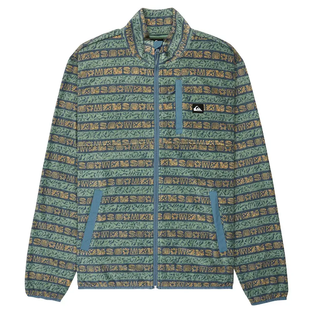 

Флис Quiksilver No Destination full zip, зеленый