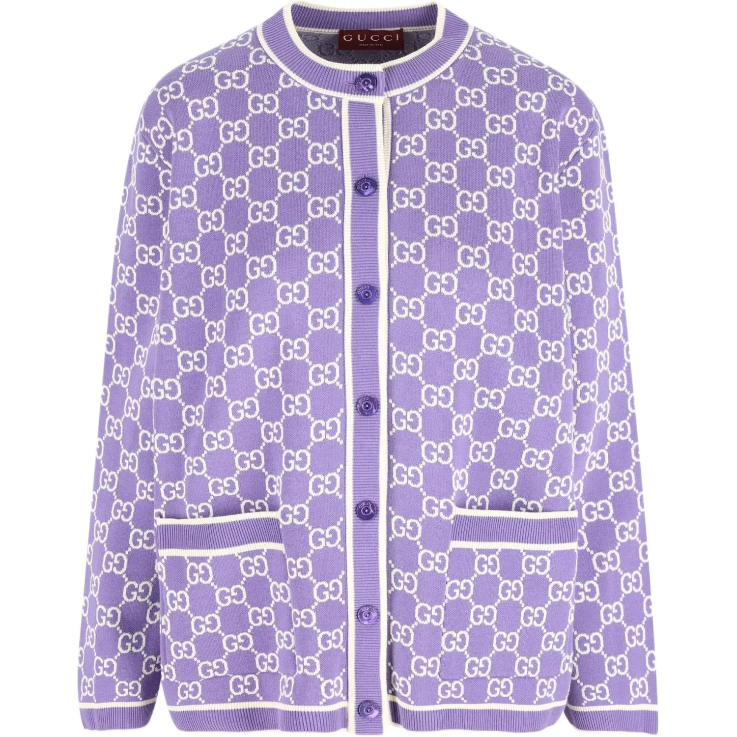 Кардиган на пуговицах Gg GUCCI, Purple