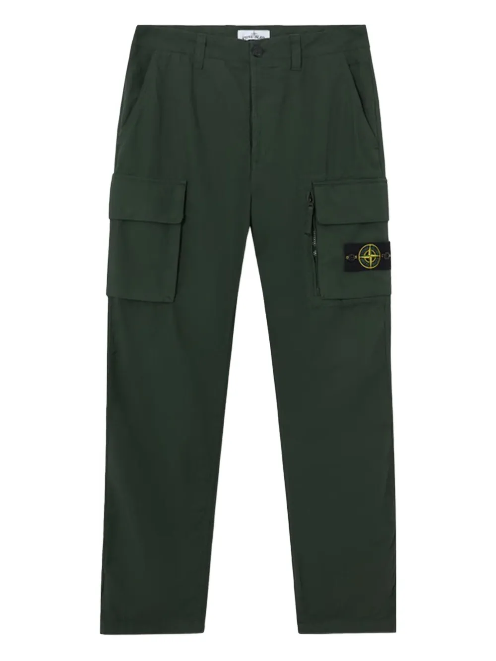 

Хлопковые брюки с накладными карманами Stone Island, зеленый