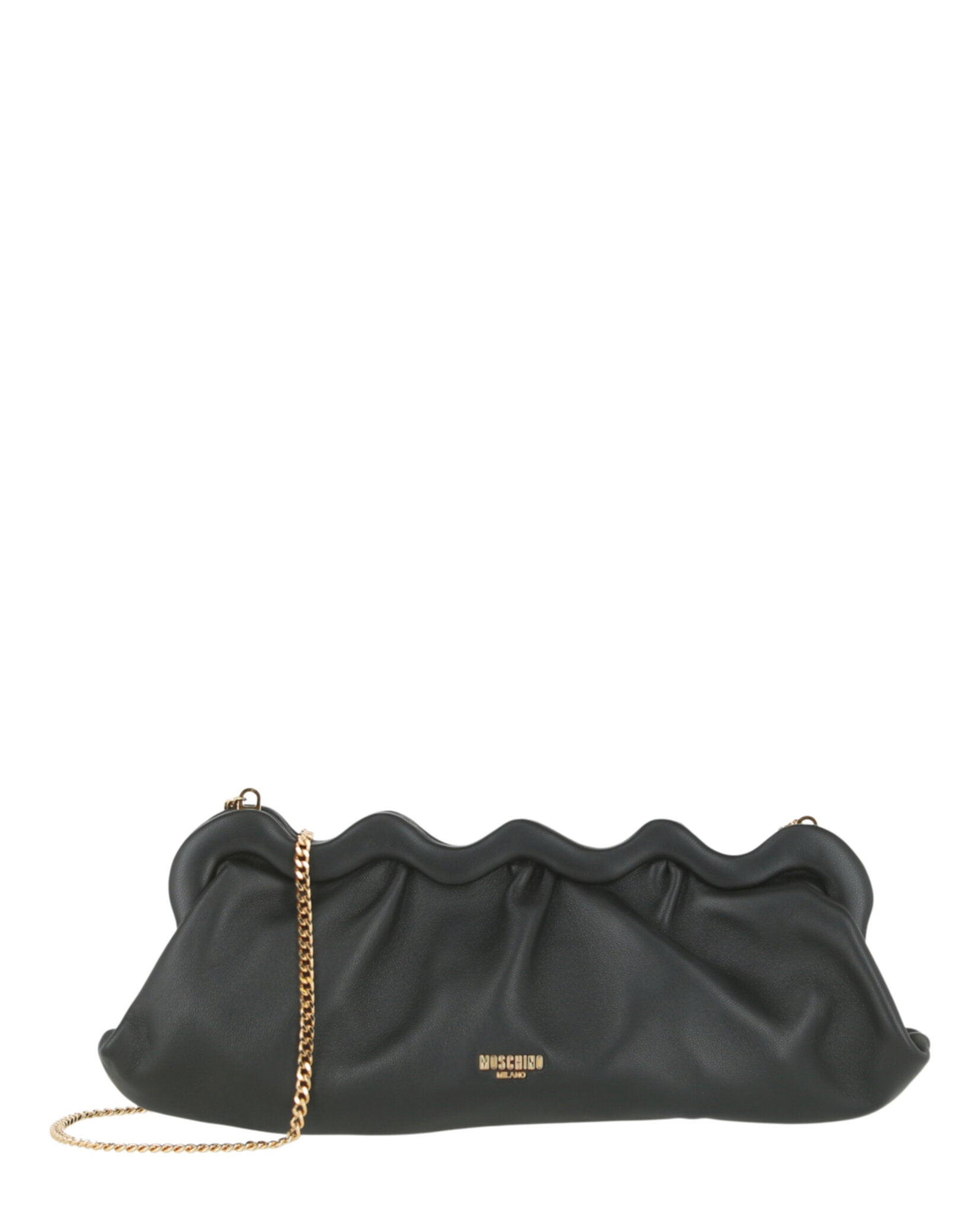 

Клатч с аппликацией Morphed Logo Moschino, черный