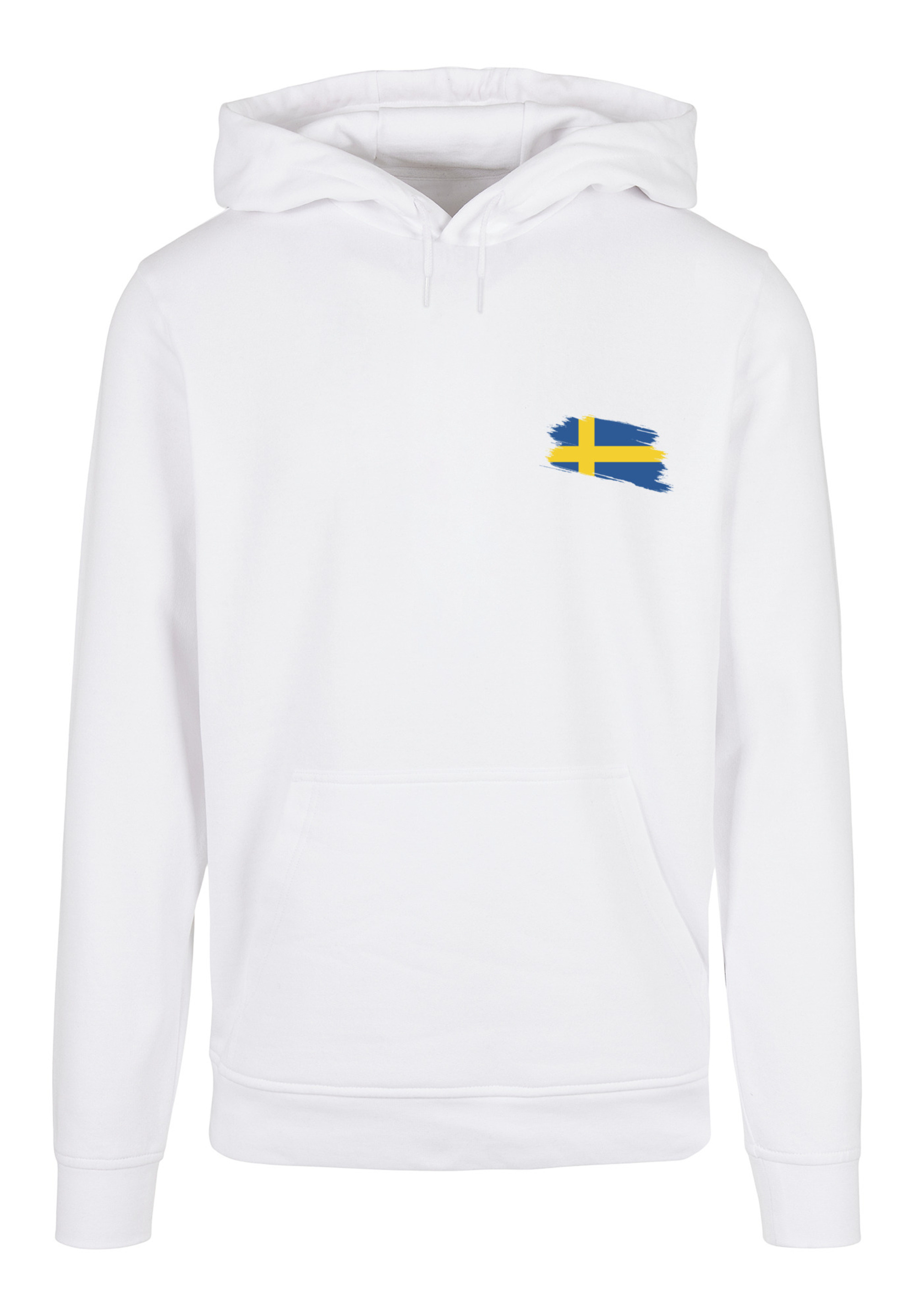 

Пуловер F4NT4STIC Basic Hoodie Sweden Schweden Flagge, белый