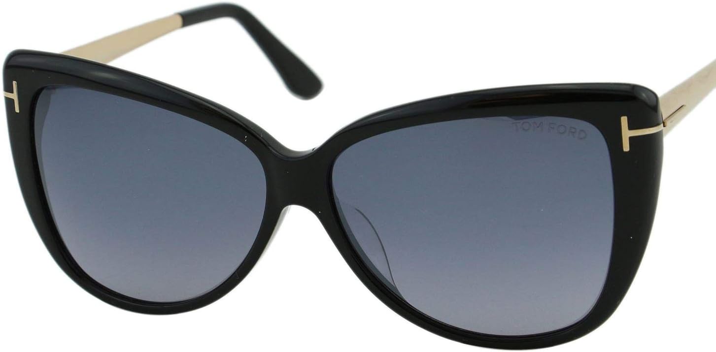 Солнцезащитные очки Tom Ford FT 0512 -F 01C, глянцево-черные/дымчатые зеркальные, Black Frame Material: Plastic Frame Type: Cat Eye Frame Style: Gender: Women Lens Color: Lens Material: Lens Width: Lens Height: 50 — фото 2