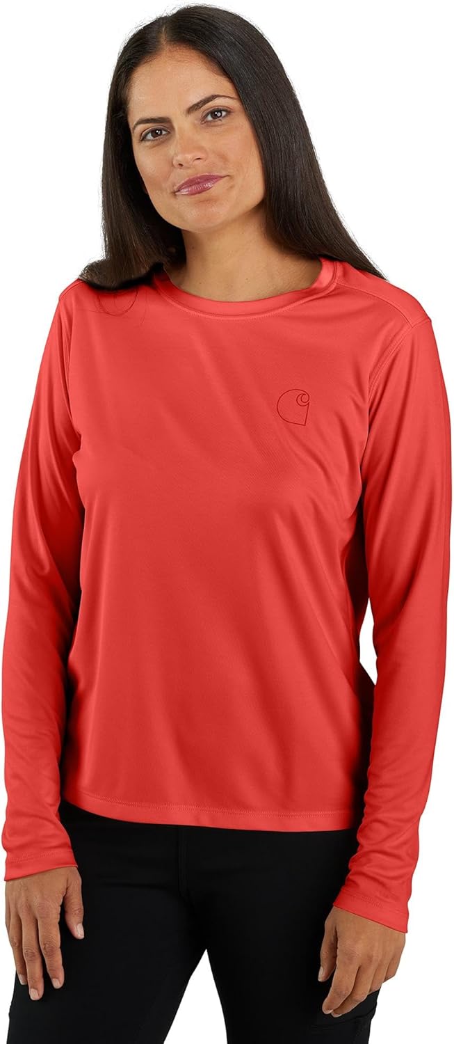 

Футболка Carhartt Women's 106632 Women's Force Sun Defender Relaxed, Roasted Tomato