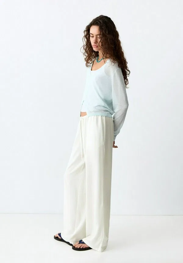 Подростковые брюки кремового цвета Mango Kids, Off-White — фото 3