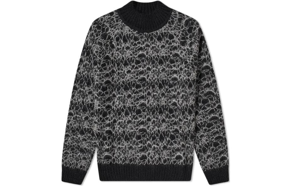 

Свитер мужской Saint Laurent Mock Neck, черный / белый