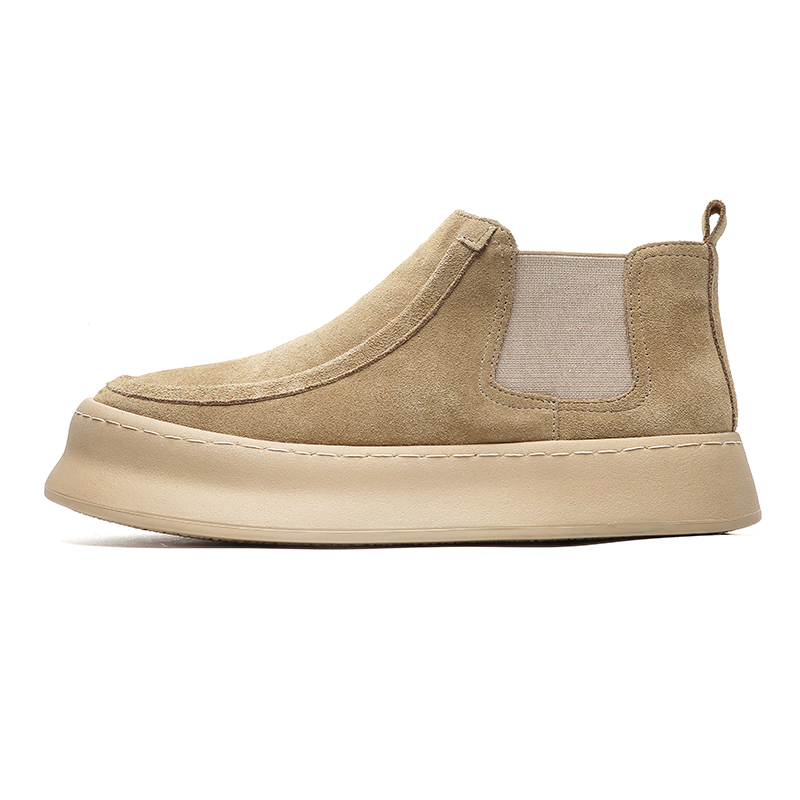 

WEISHIBANGWEI Бежевые короткие челси для мужчин, цвет Beige