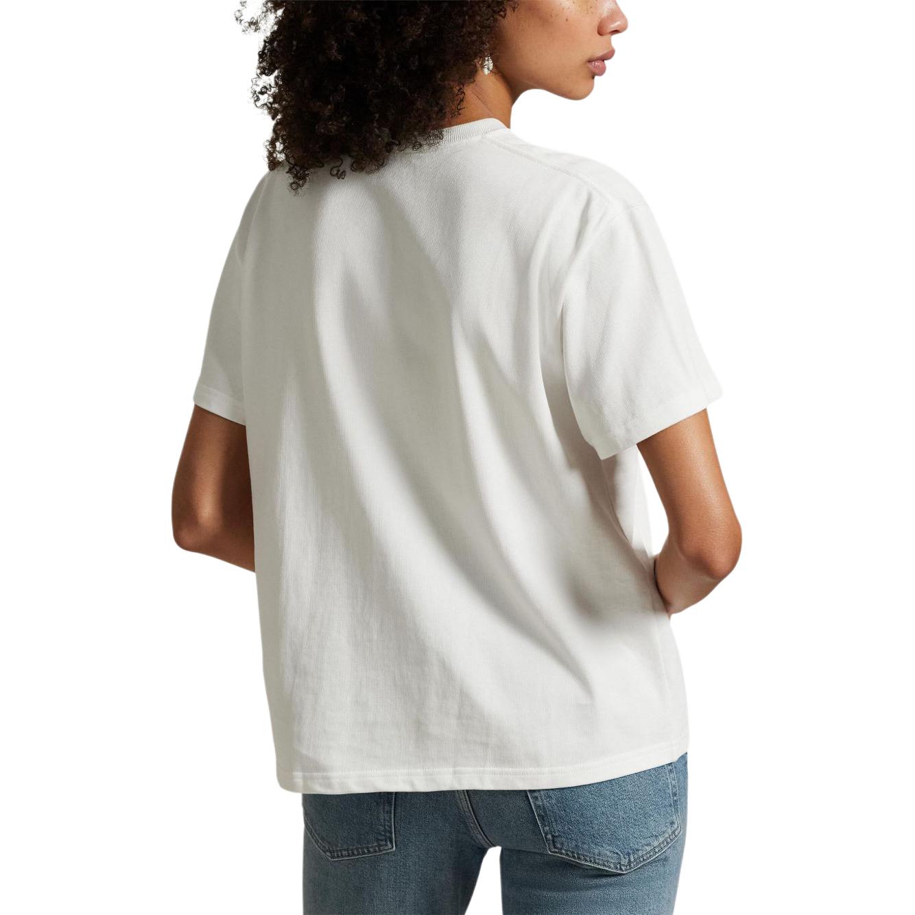 Футболка Relaxed Fit Jersey Polo Ralph Lauren, белый — фото 4