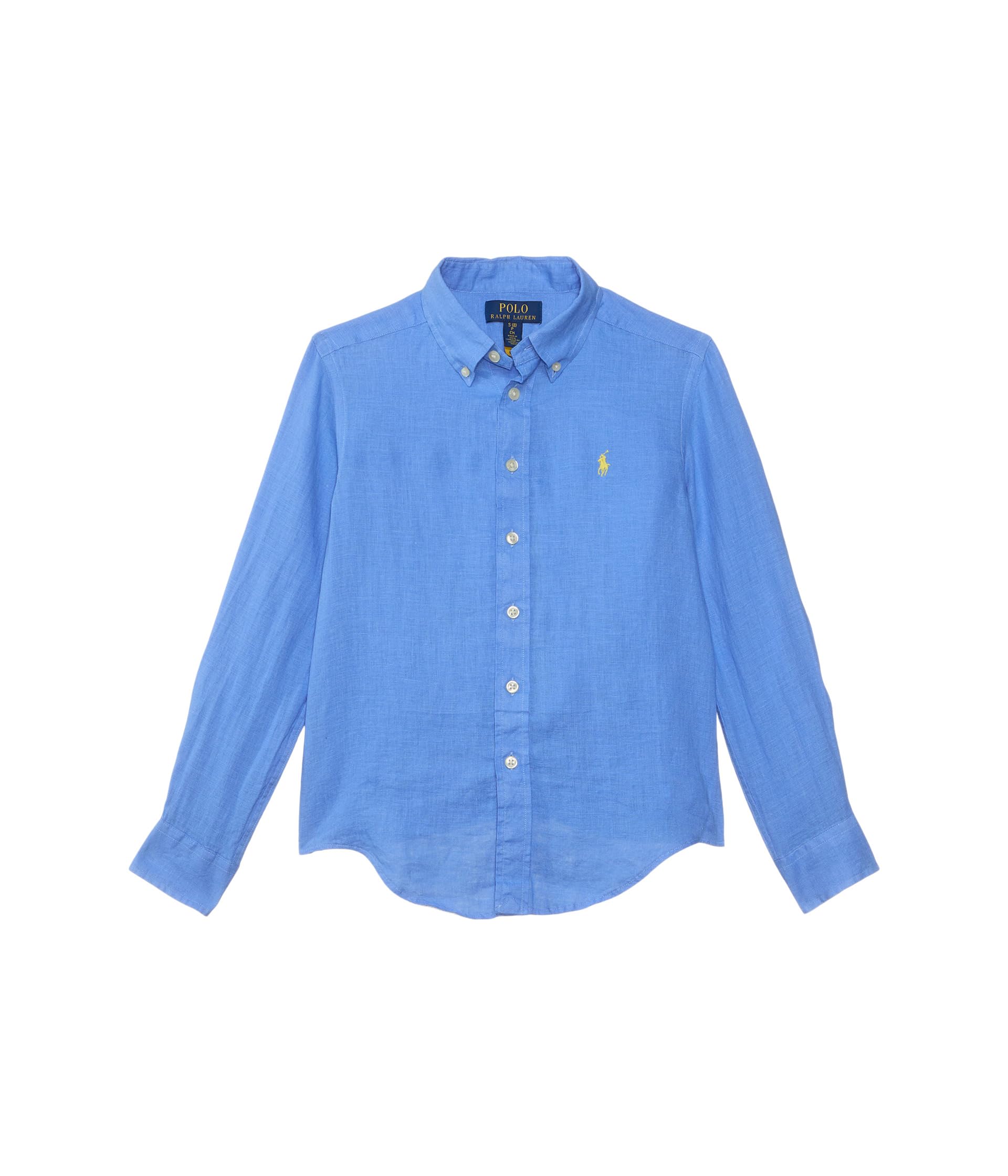 

Рубашка Polo Ralph Lauren Kids Linen Shirt, цвет Harbor Island Blue