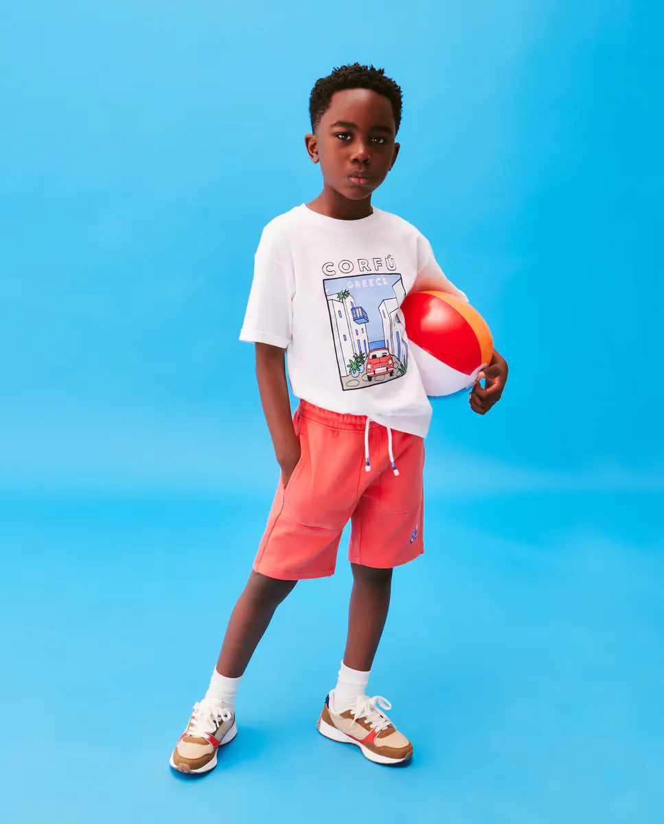 

Шорты-бермуды для мальчиков с вышивкой Kids El Corte Inglés, коралловый