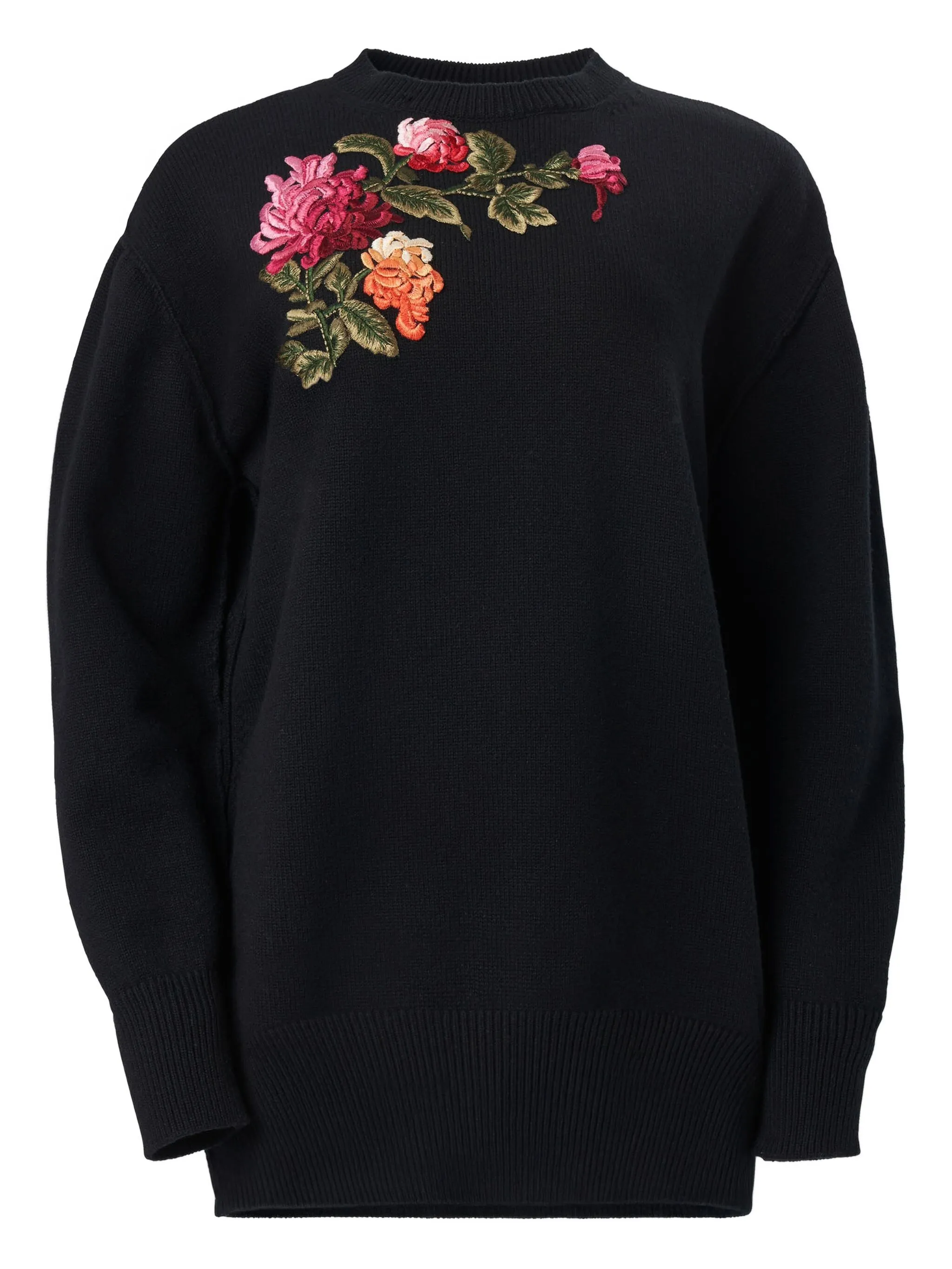 

Свитер с вышивкой Carolina Herrera, черный