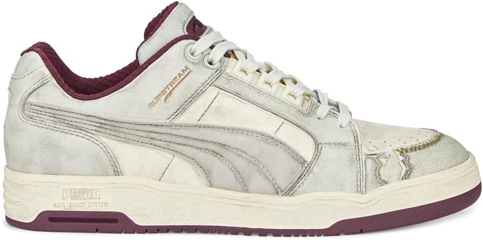 

Мужские кроссовки PUMA Slipstream Lo Retro с шнуровкой, повседневные - белые