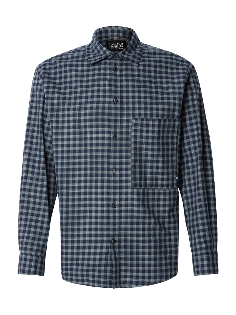 

Рубашка на пуговицах Comfort fit SCOTCH & SODA, темно-синий/светло-голубой
