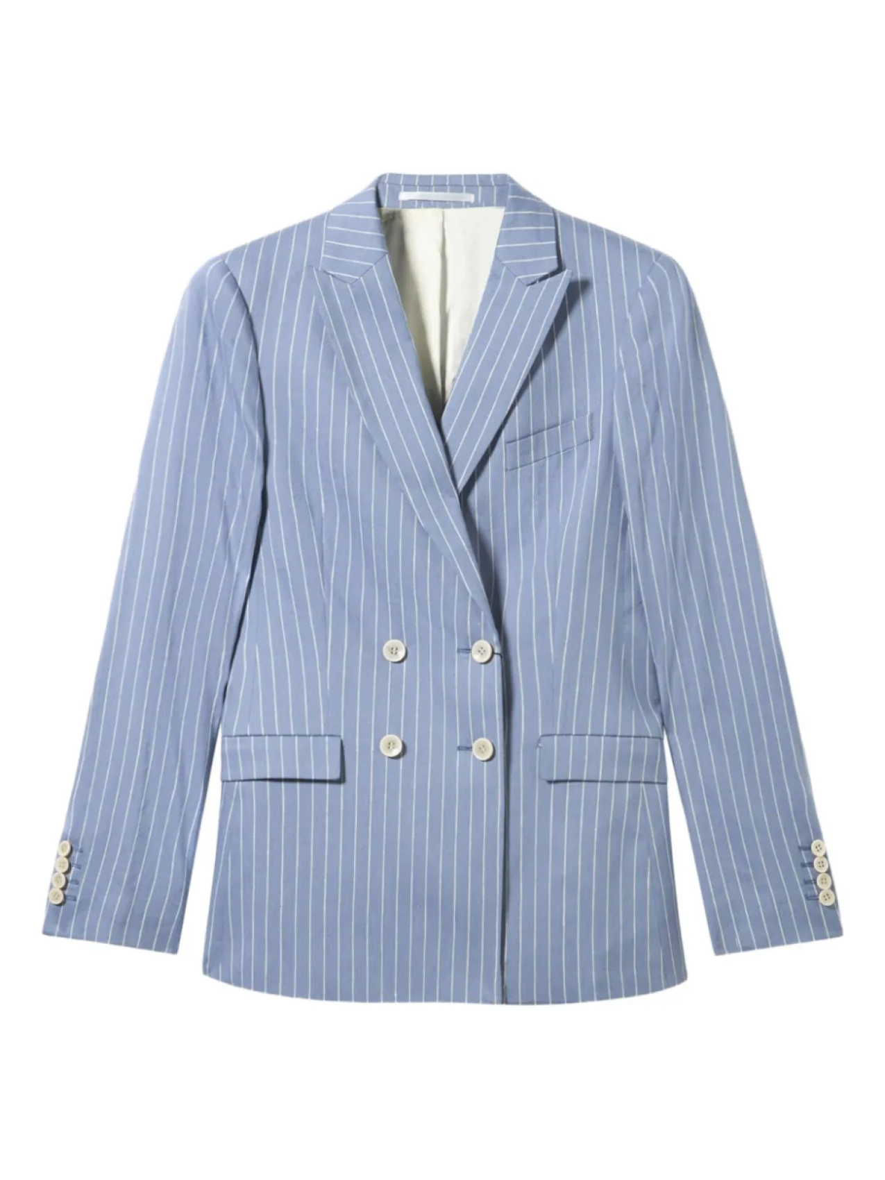 

Brooks Brothers льняной блейзер в тонкую полоску, синий