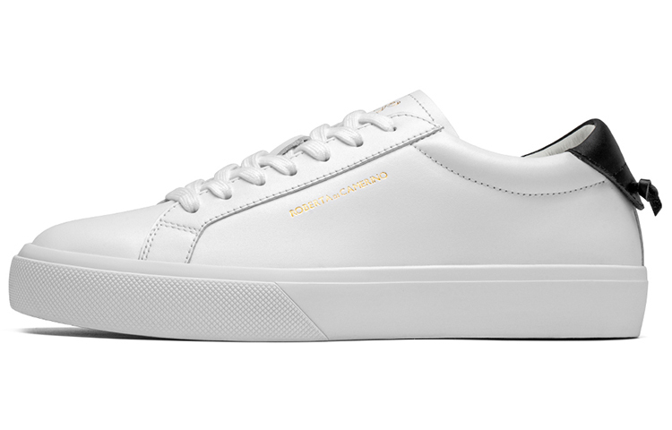 

Кроссовки для скейтборда мужские низкие белые с черным ROBERTA DI CAMERINO