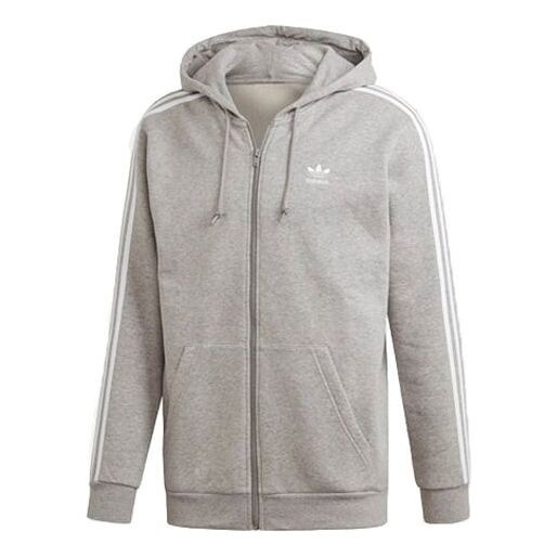 

Толстовка adidas originals 3-Stripe Zip 3 Zipper Jacket Gray, серый