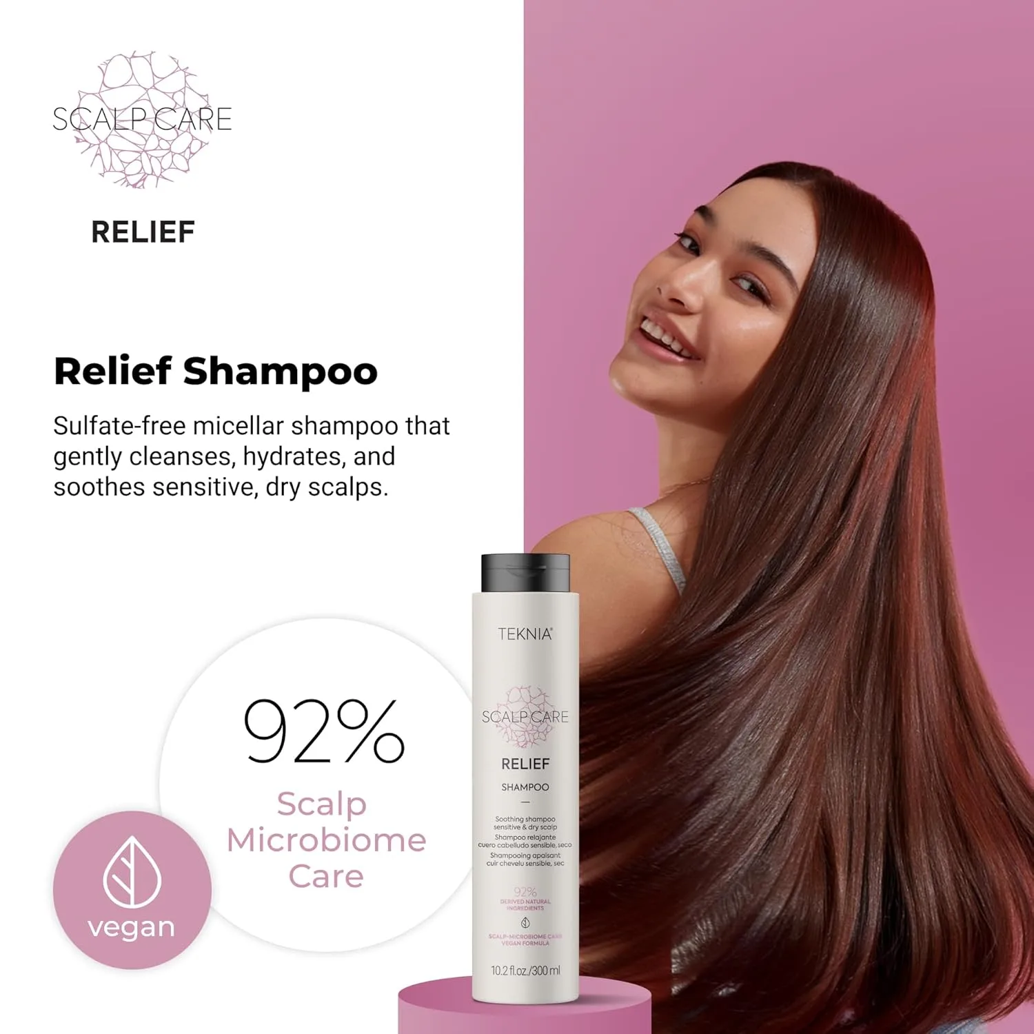 Успокаивающий шампунь для кожи головы Lakmé Teknia Scalp Care Relief, 10,2 жидких унций (300 мл) 302 мл — фото 2