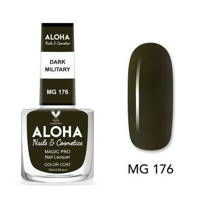 

Лак для ногтей Magic Pro 15 мл - Mg 176 / Темный милитари Aloha Nails & Cosmetics