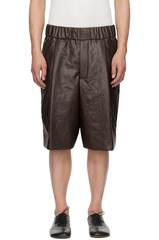 

Шорты плиссе Dries Van Noten, цвет rust